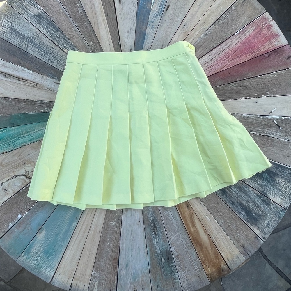 American Apparel Light Yellow Mini Skirt